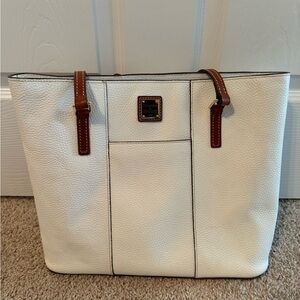 Dooney & Bourke White and Brown Tote
